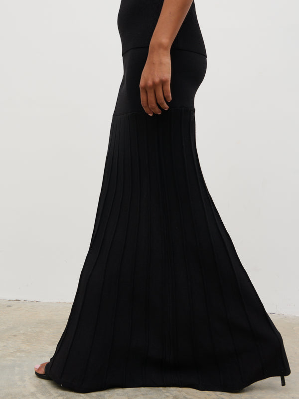 Pretty Lavish Reagan Pleated Knit Maxi Skirt