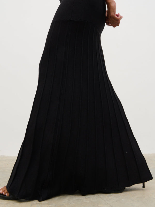 Pretty Lavish Reagan Pleated Knit Maxi Skirt