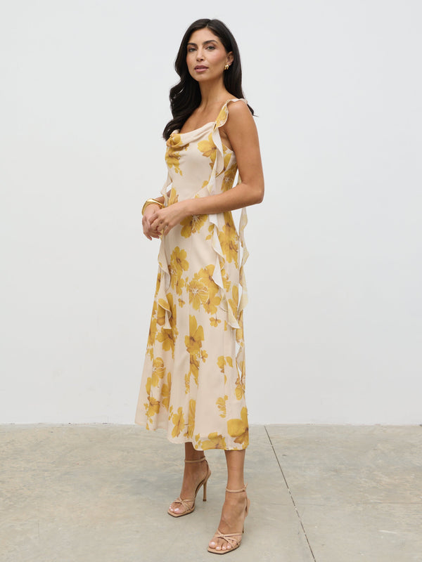 pretty lavish Rya Ruffle Midaxi Dress
