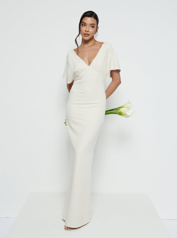 pretty lavish Sadie Crepe Maxi Bridesmaid Dress