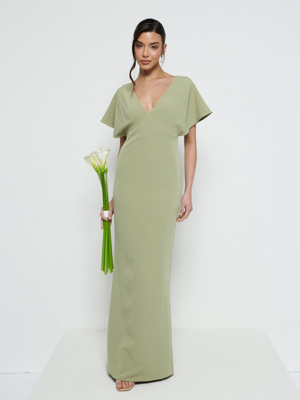 pretty lavish Sadie Crepe Maxi Bridesmaid Dress