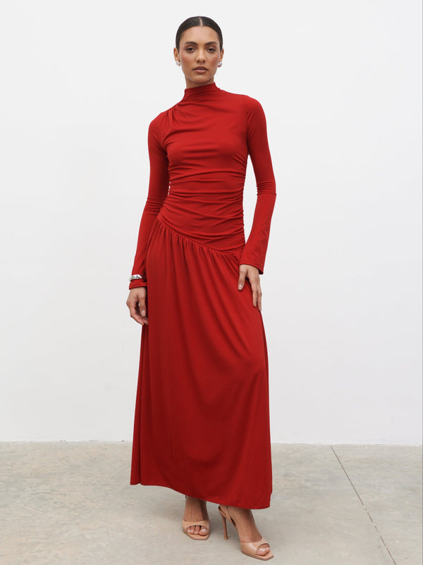 pretty lavish Shai Ruched Jersey Maxi Dress