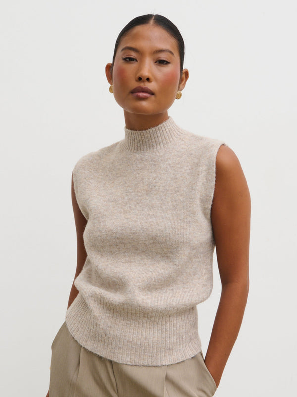 pretty lavish Shala High Neck Knit Top