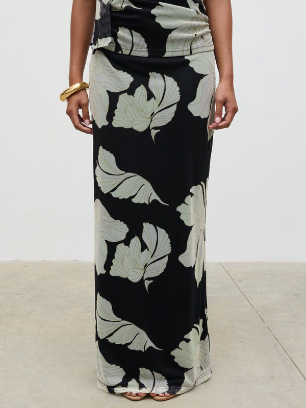Pretty Lavish Shea Jersey Maxi Skirt
