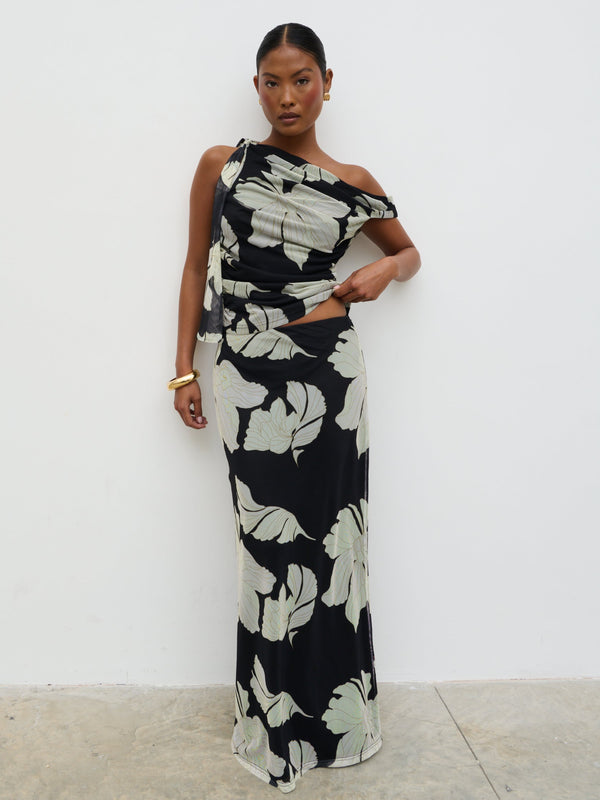 pretty lavish Shea Jersey Maxi Skirt