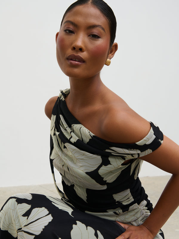 Pretty Lavish Shea Off Shoulder Jersey Tie Top