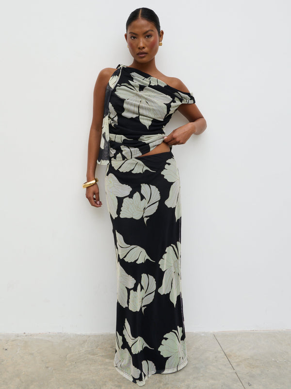 Pretty Lavish Shea Off Shoulder Jersey Tie Top