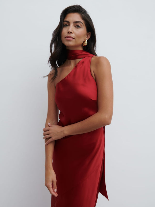 Pretty Lavish Sheree One Shoulder Sash Maxi Dress