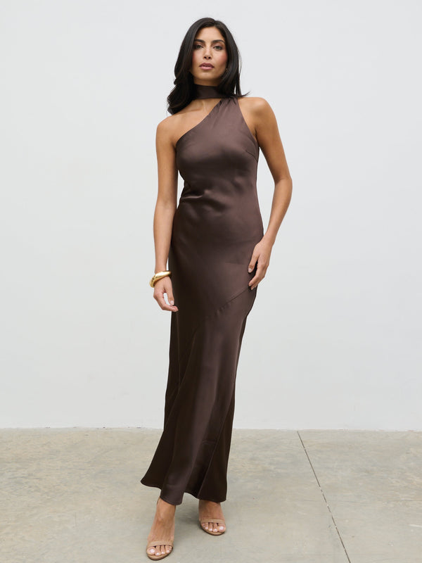 pretty lavish Sheree One Shoulder Sash Maxi Dress