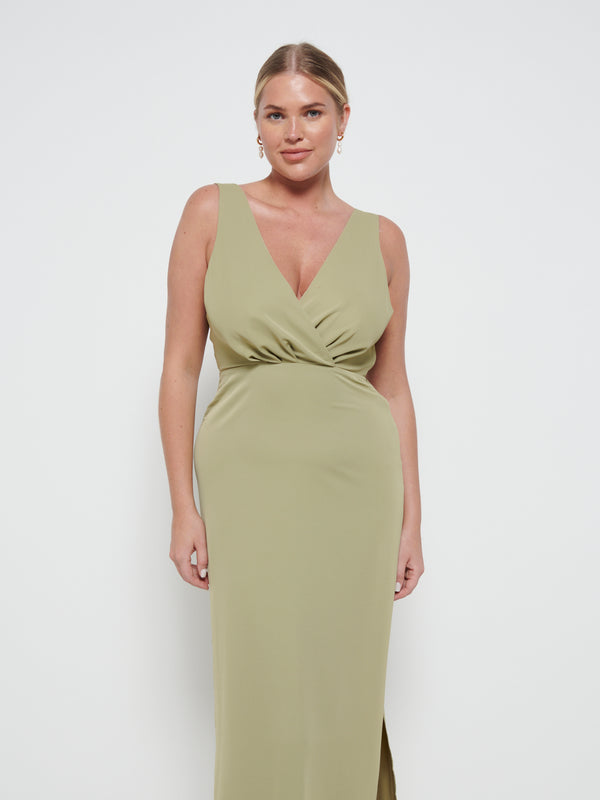 Pretty Lavish Silva Wrap Maxi Bridesmaid Dress