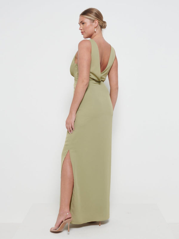Pretty Lavish Silva Wrap Maxi Bridesmaid Dress