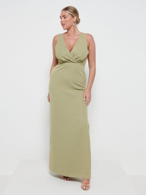 Pretty Lavish Silva Wrap Maxi Bridesmaid Dress