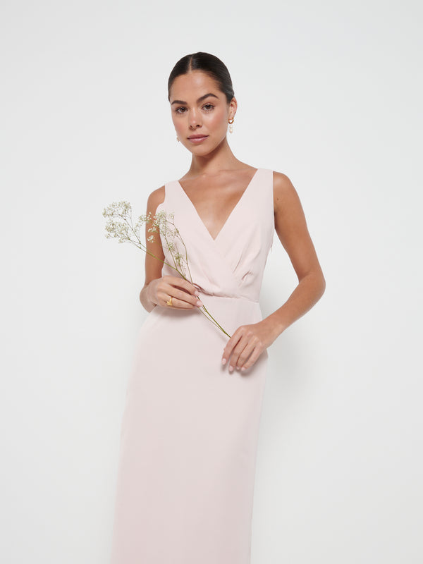 Pretty Lavish Silva Wrap Maxi Bridesmaid Dress