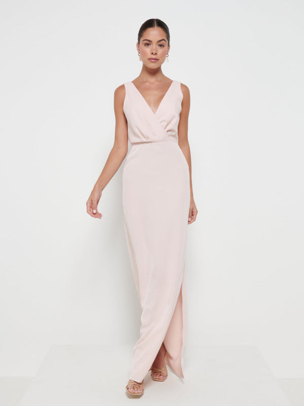 Pretty Lavish Silva Wrap Maxi Bridesmaid Dress