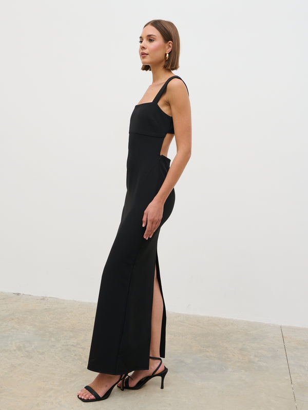 Pretty Lavish Sorel Square Neck Crepe Maxi Dress