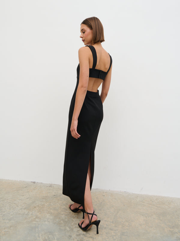 Pretty Lavish Sorel Square Neck Crepe Maxi Dress