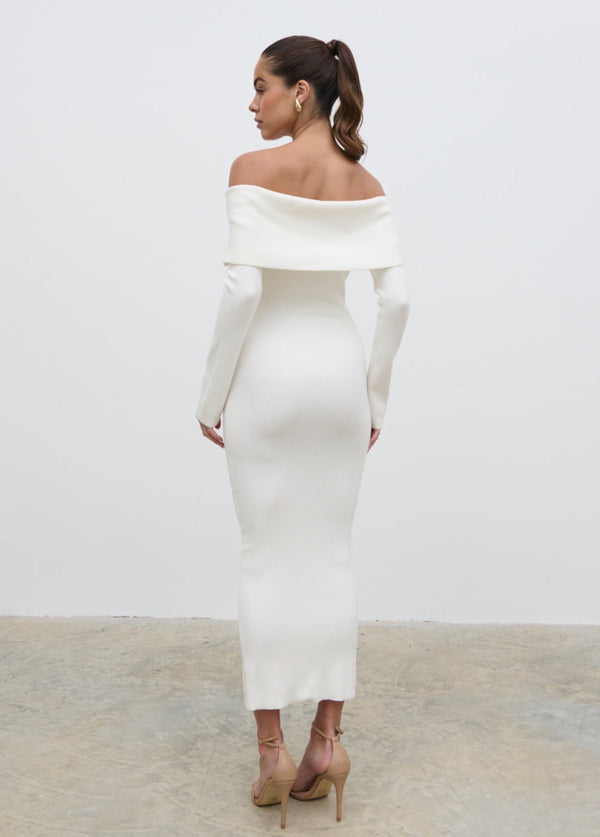 Pretty Lavish Soreya Bardot Knit Dress