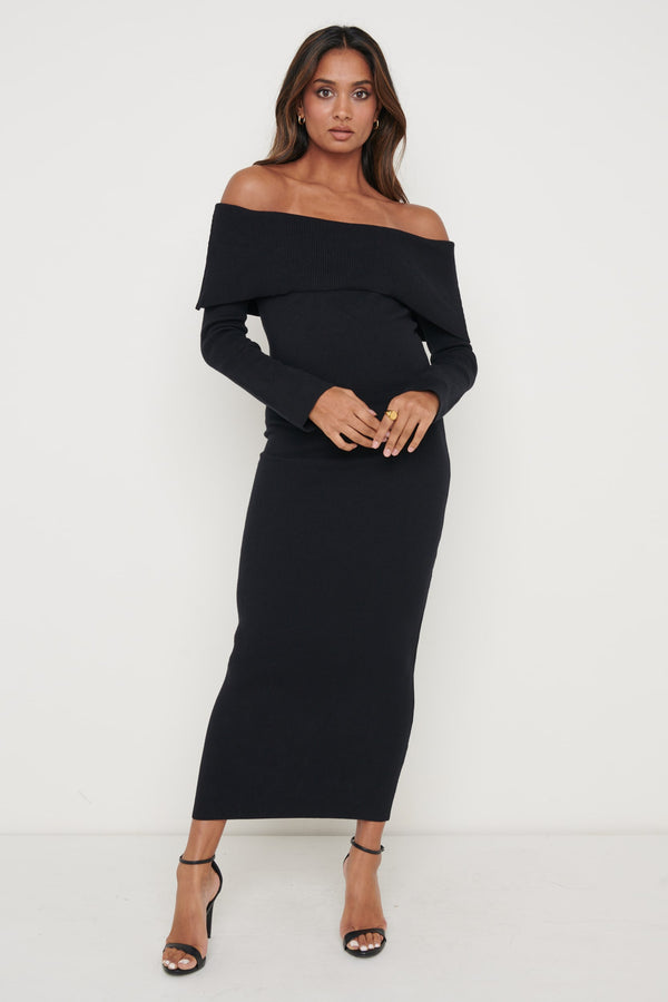 Pretty Lavish Soreya Bardot Knit Dress