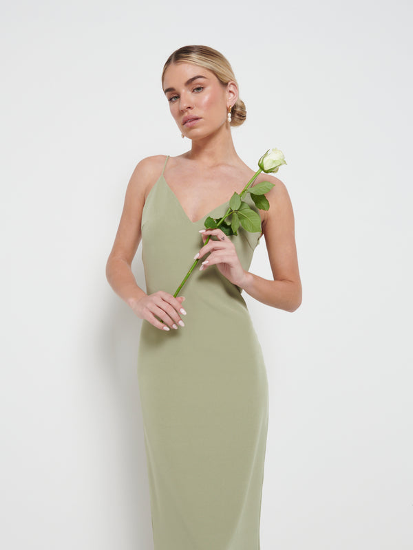 Pretty Lavish Tillie V-Neck Maxi Bridesmaid Dress