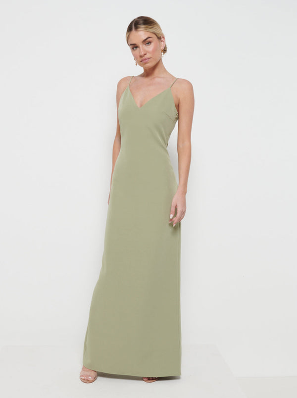 Pretty Lavish Tillie V-Neck Maxi Bridesmaid Dress