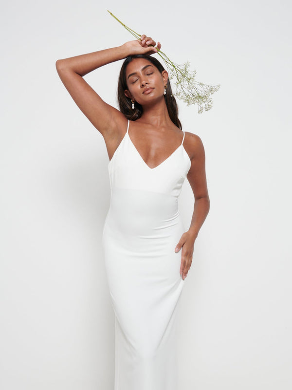 Pretty Lavish Tillie V-Neck Maxi Bridesmaid Dress
