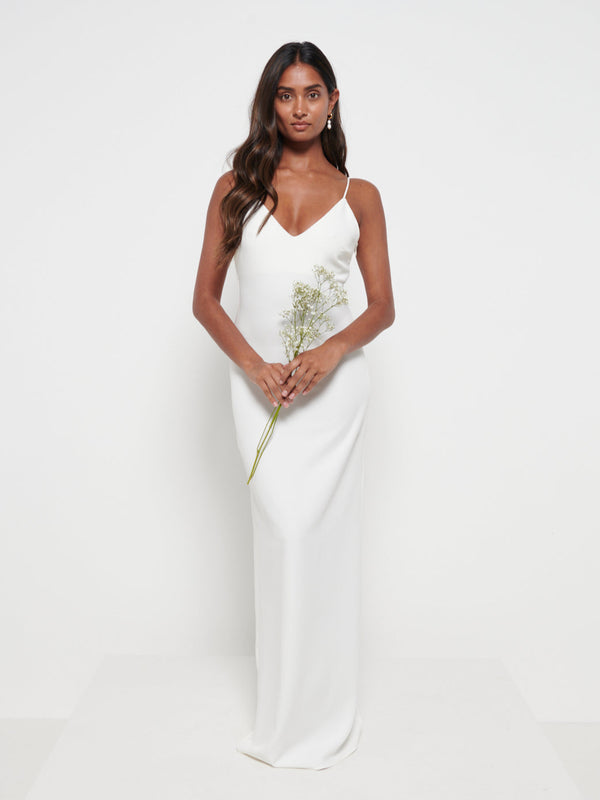 Pretty Lavish Tillie V-Neck Maxi Bridesmaid Dress