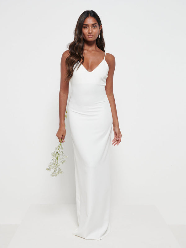 pretty lavish Tillie V-Neck Maxi Bridesmaid Dress