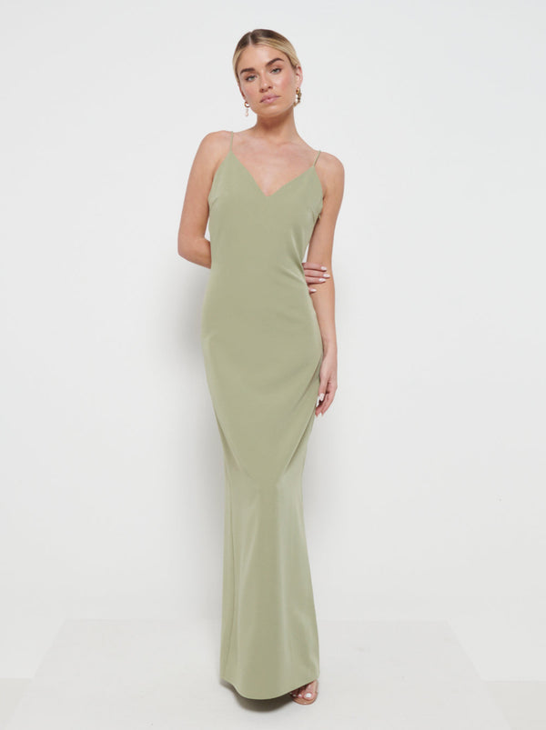 pretty lavish Tillie V-Neck Maxi Bridesmaid Dress