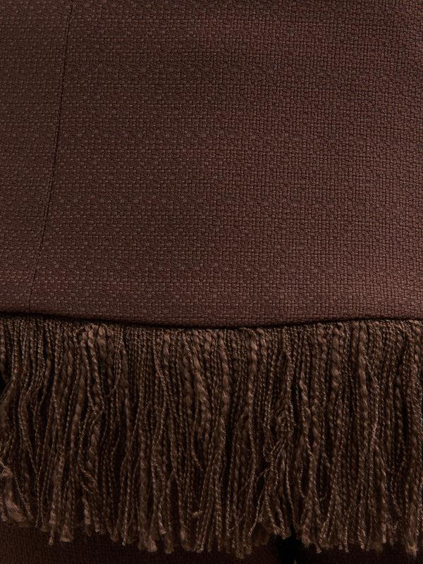 Pretty Lavish Verona Fringed Tweed Top