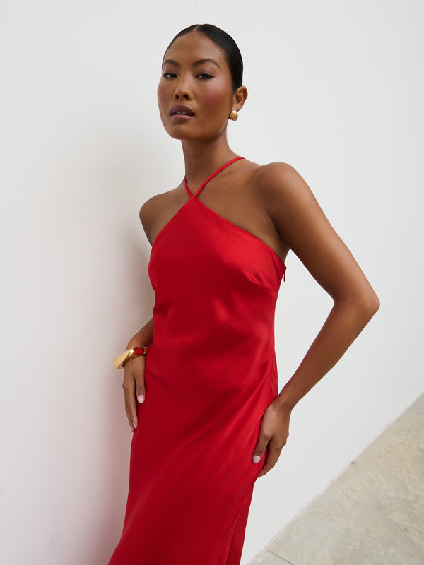 Pretty Lavish Yvette Halter Neck Maxi Dress