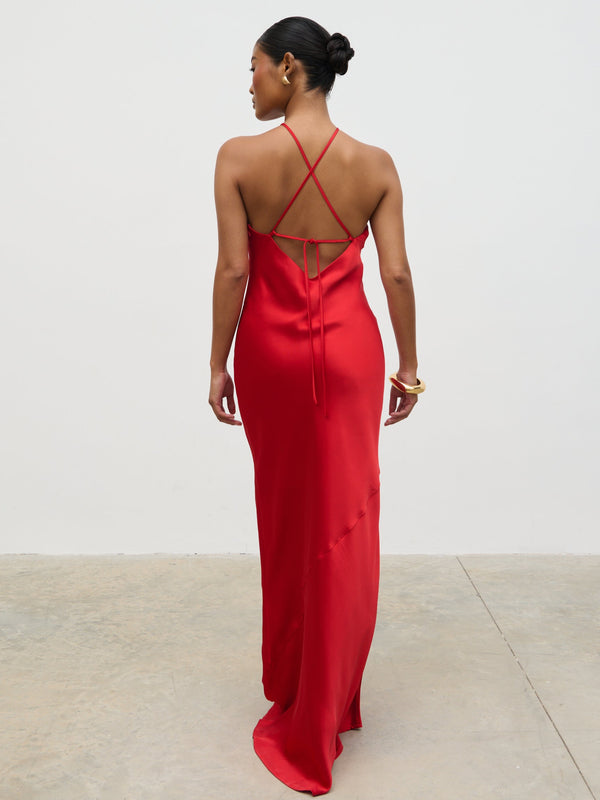 Pretty Lavish Yvette Halter Neck Maxi Dress