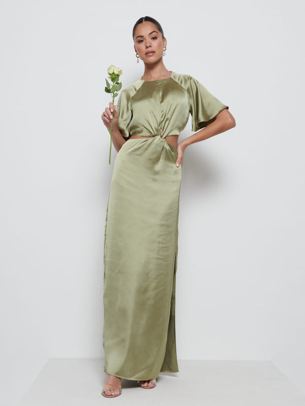 pretty lavish Zara Twist Knot Bridesmaid Dress