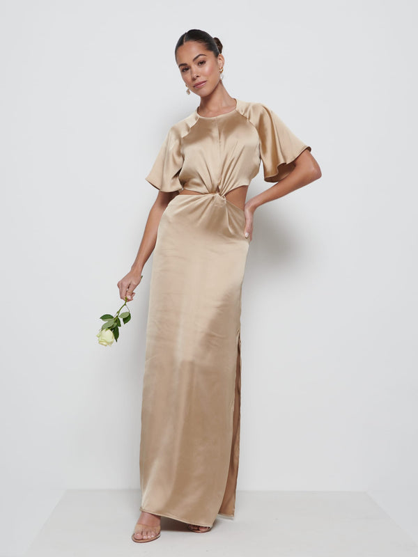 pretty lavish Zara Twist Knot Bridesmaid Dress