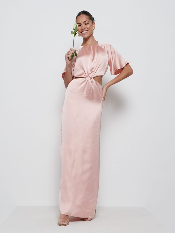 pretty lavish Zara Twist Knot Bridesmaid Dress