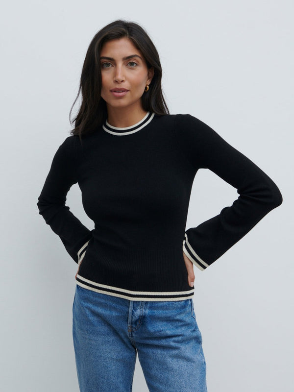 pretty lavish Zella Contrast Knit Top