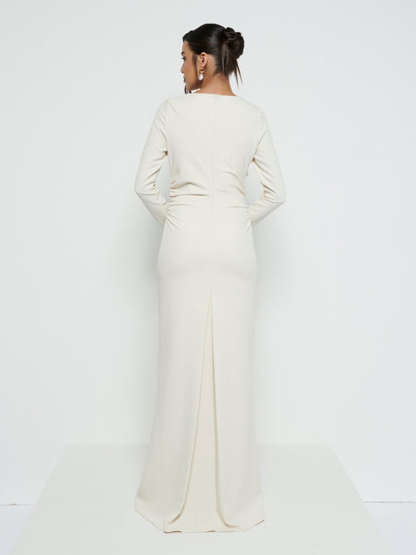 Pretty Lavish Reagan Square Neck Crepe Maxi Bridesmaid Dress