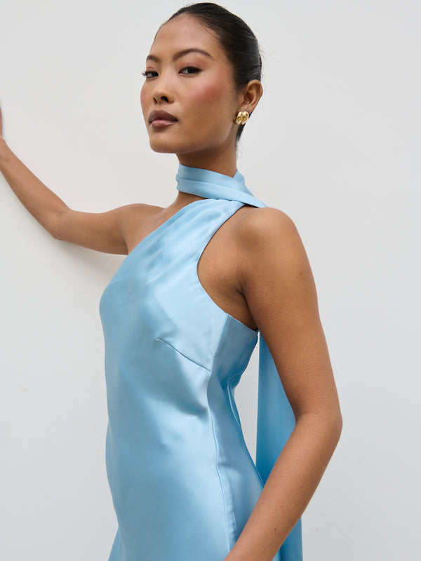 Pretty Lavish Sheree One Shoulder Scarf Midaxi Dress