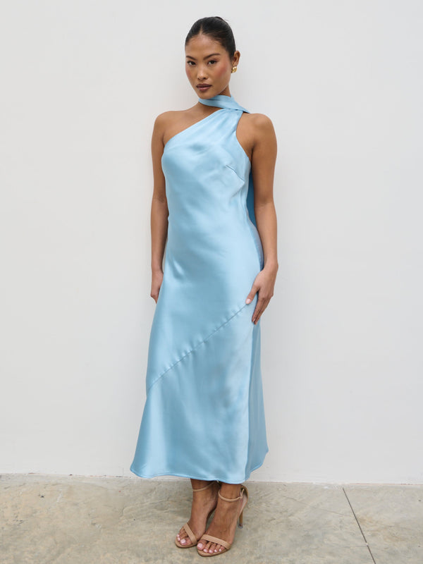 Pretty Lavish Sheree One Shoulder Scarf Midaxi Dress