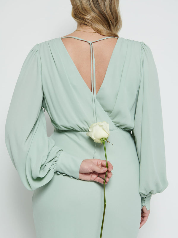 Pretty Lavish Sienna Long Sleeve Chiffon Bridesmaid Dress