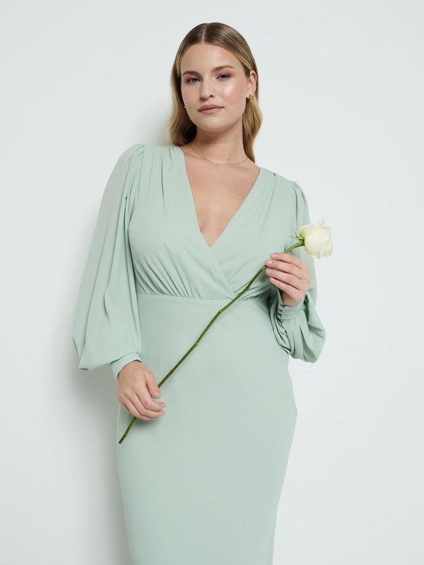Pretty Lavish Sienna Long Sleeve Chiffon Bridesmaid Dress
