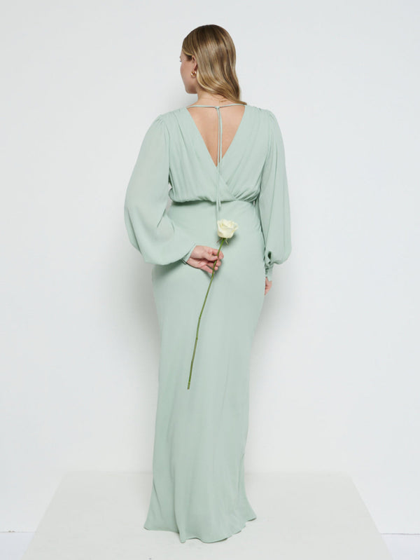 Pretty Lavish Sienna Long Sleeve Chiffon Bridesmaid Dress