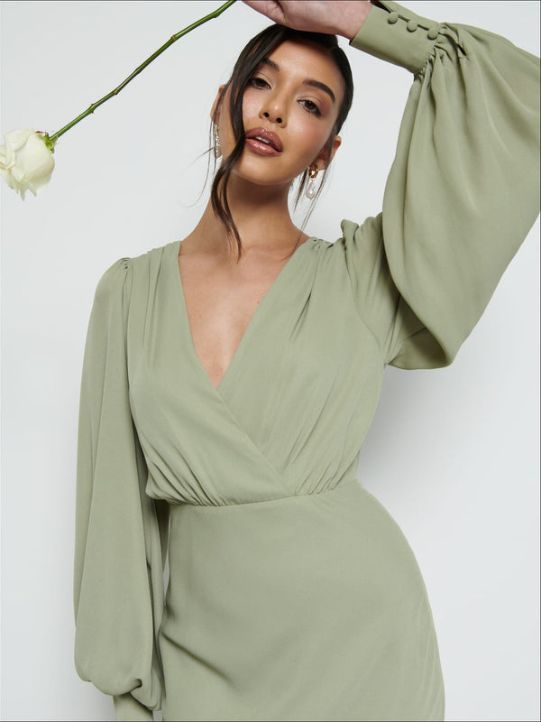 Pretty Lavish Sienna Long Sleeve Chiffon Bridesmaid Dress