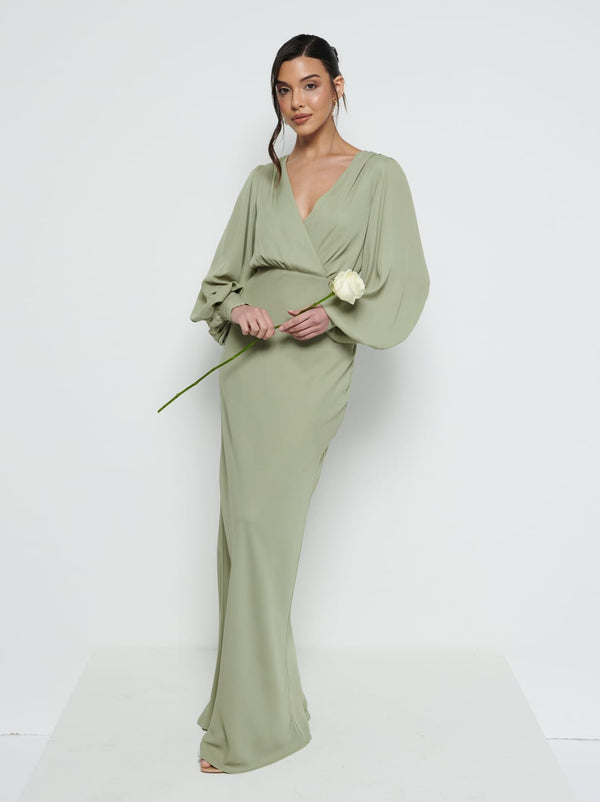 pretty lavish Sienna Long Sleeve Chiffon Bridesmaid Dress
