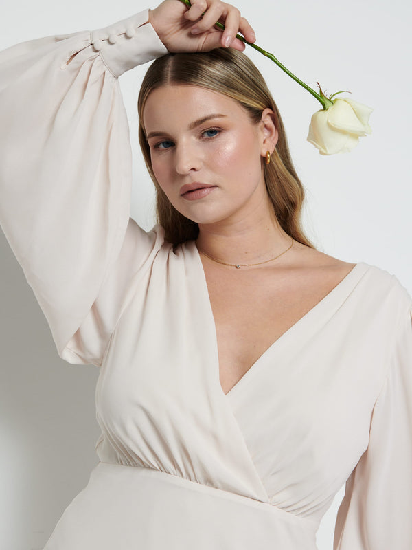 Pretty Lavish Sienna Long Sleeve Chiffon Bridesmaid Dress