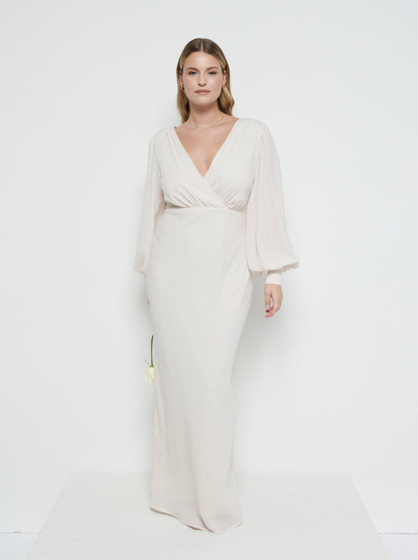 pretty lavish Sienna Long Sleeve Chiffon Bridesmaid Dress