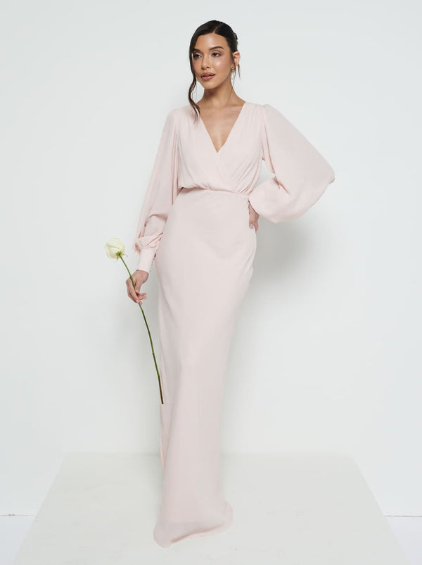 pretty lavish Sienna Long Sleeve Chiffon Bridesmaid Dress