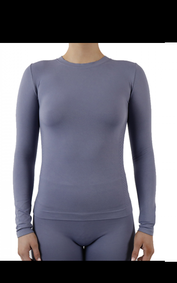 Pretty Polly Active-Wear Long Sleeve T-Shirt - Blueberry