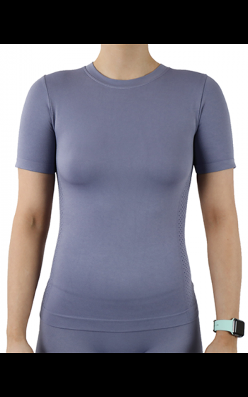 Pretty Polly Active-Wear Short Sleeve T-Shirt - Blueberry