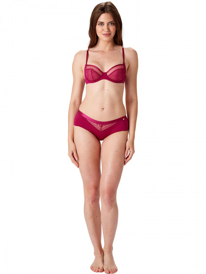 Pretty Polly Botanical Lace Underwired Balconette - Fuchsia