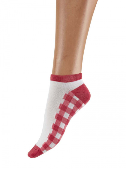 Pretty Polly Cherry Pattern Bamboo Liners 2 Pair Pack - Pink Mix